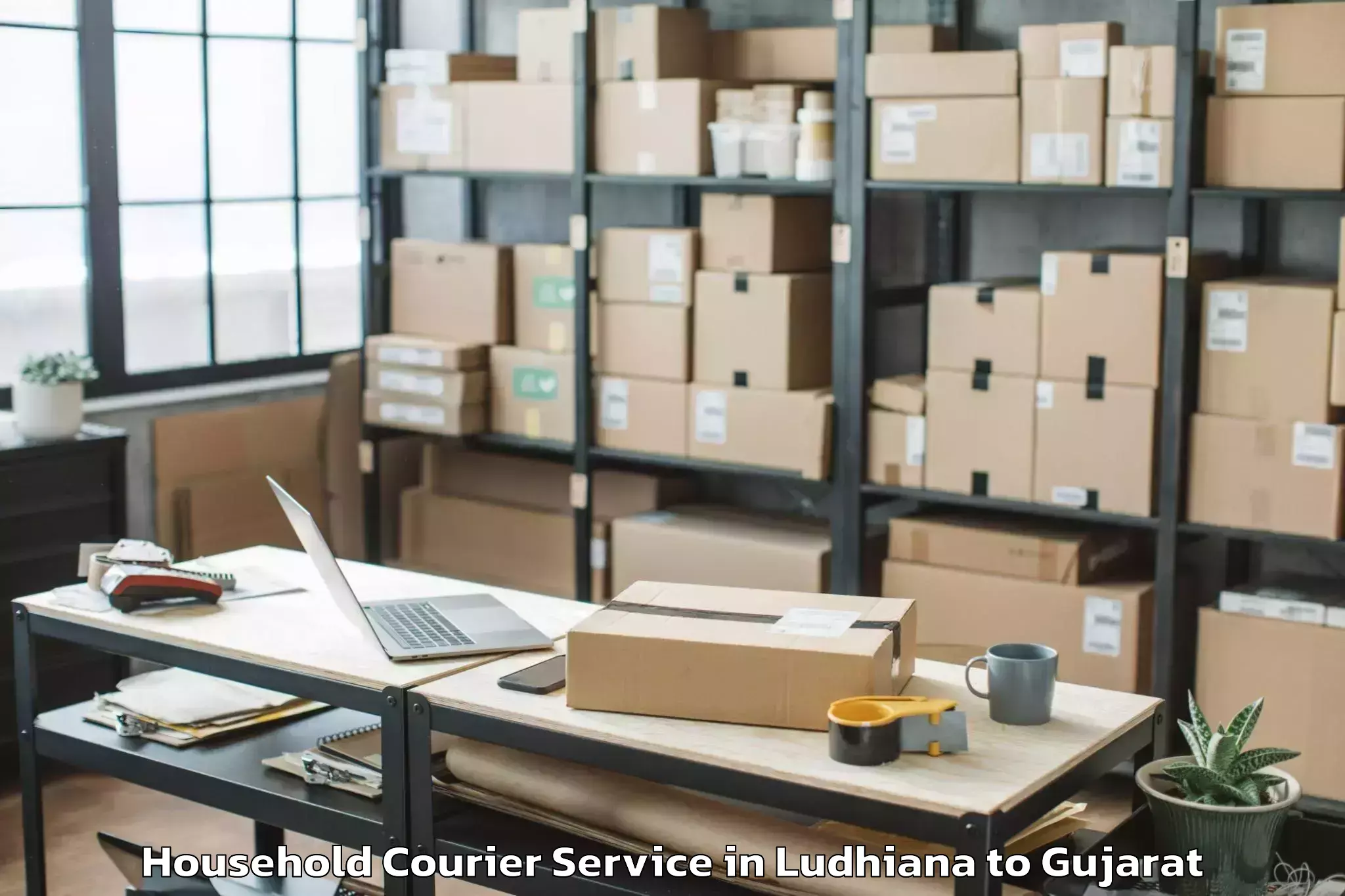 Quality Ludhiana to Lakulish Yoga University Ahmed Household Courier